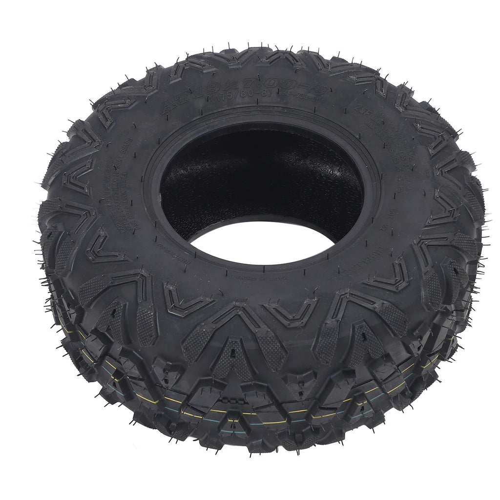 19x7-8 Tire 6 Ply Rubber ATV Tyre 19x7x8 19x7.00-8 Tires Replacement for BT200X CT200U CT200U- Mini Bikes ATV Tyre 19x7-8 Tire Qme black
