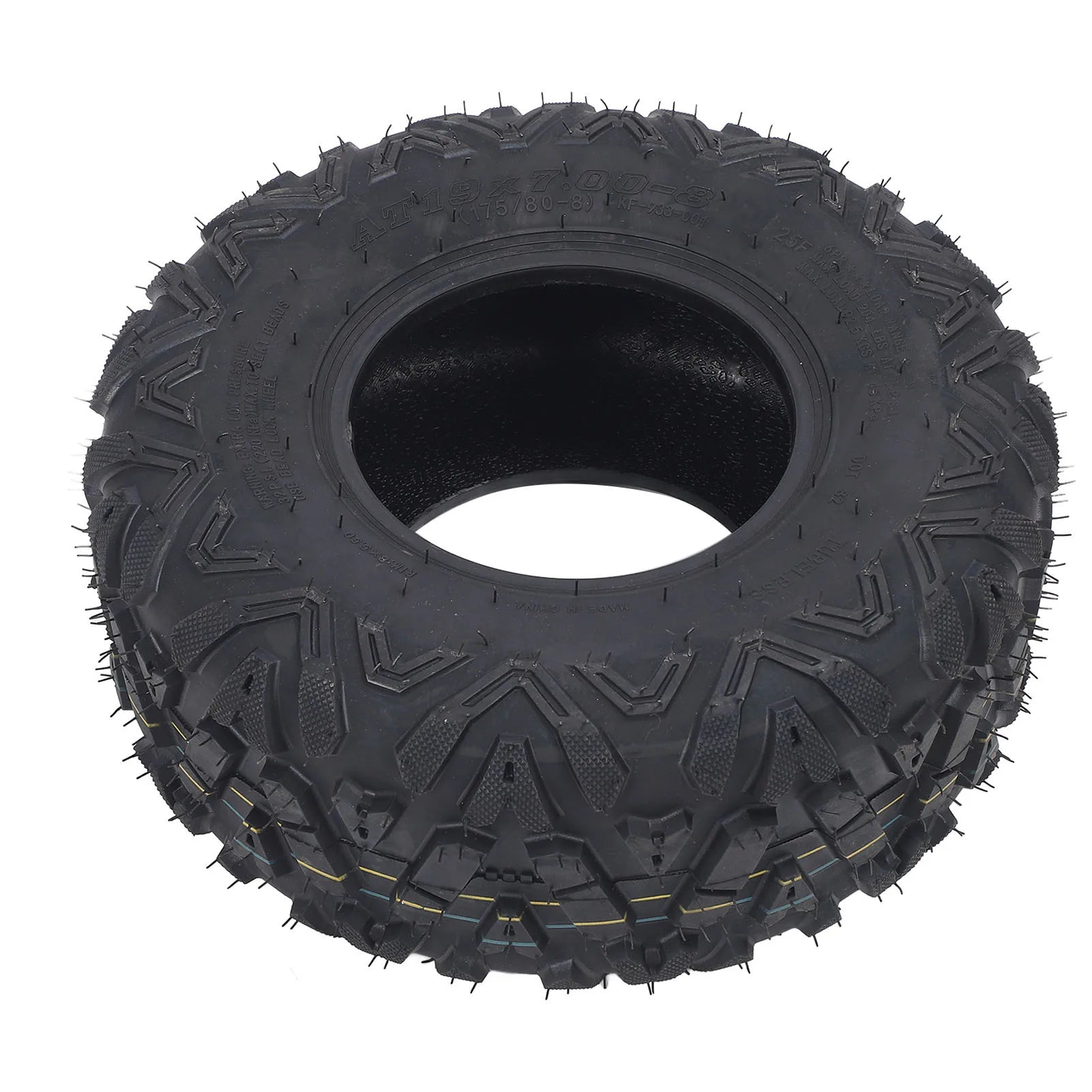19x7-8 Tire 6 Ply Rubber ATV Tyre 19x7x8 19x7.00-8 Tires Replacement for BT200X CT200U CT200U- Mini Bikes ATV Tyre 19x7-8 Tire Qme black