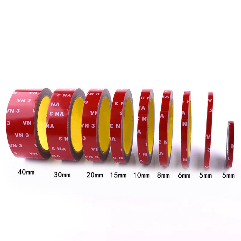 300CMeters Strong Double sided Tape Acrylic Foam Adhesive Tape Sticker for Car Home Indoor High temperature Qme Red 3M 40mm