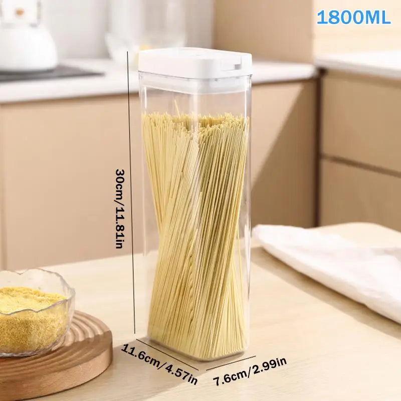 Plastic Sealed Jar Transparent Leakproof Moistureproof Kitchen Qme 1800ml