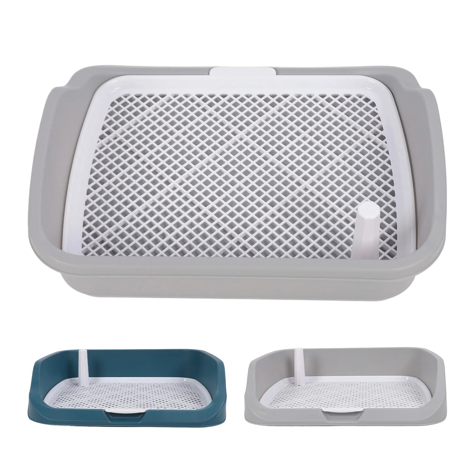 Dog Training Toilet Dog Potty Tray Portable Multifunctional Pet Mesh Puppy Training Pad Holder with Splash Wall for Small Animal Qme
