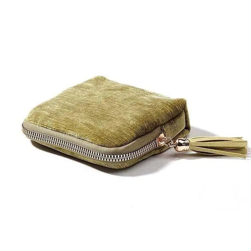 5-Layer Jewelry Storage Bag Velvet Jewelry Pouch Bags For Watch Bracelet Rings Earrings Portable Travel Jewelry Case Qme Yellow