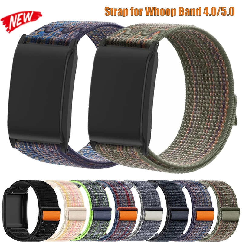 Watchband Compatible with Whoop 4.0 5.0 Elastic Nylon Bracelet Lightweight Adjustable Bracelet for Whoop 5.0 Strap Accessories Qme
