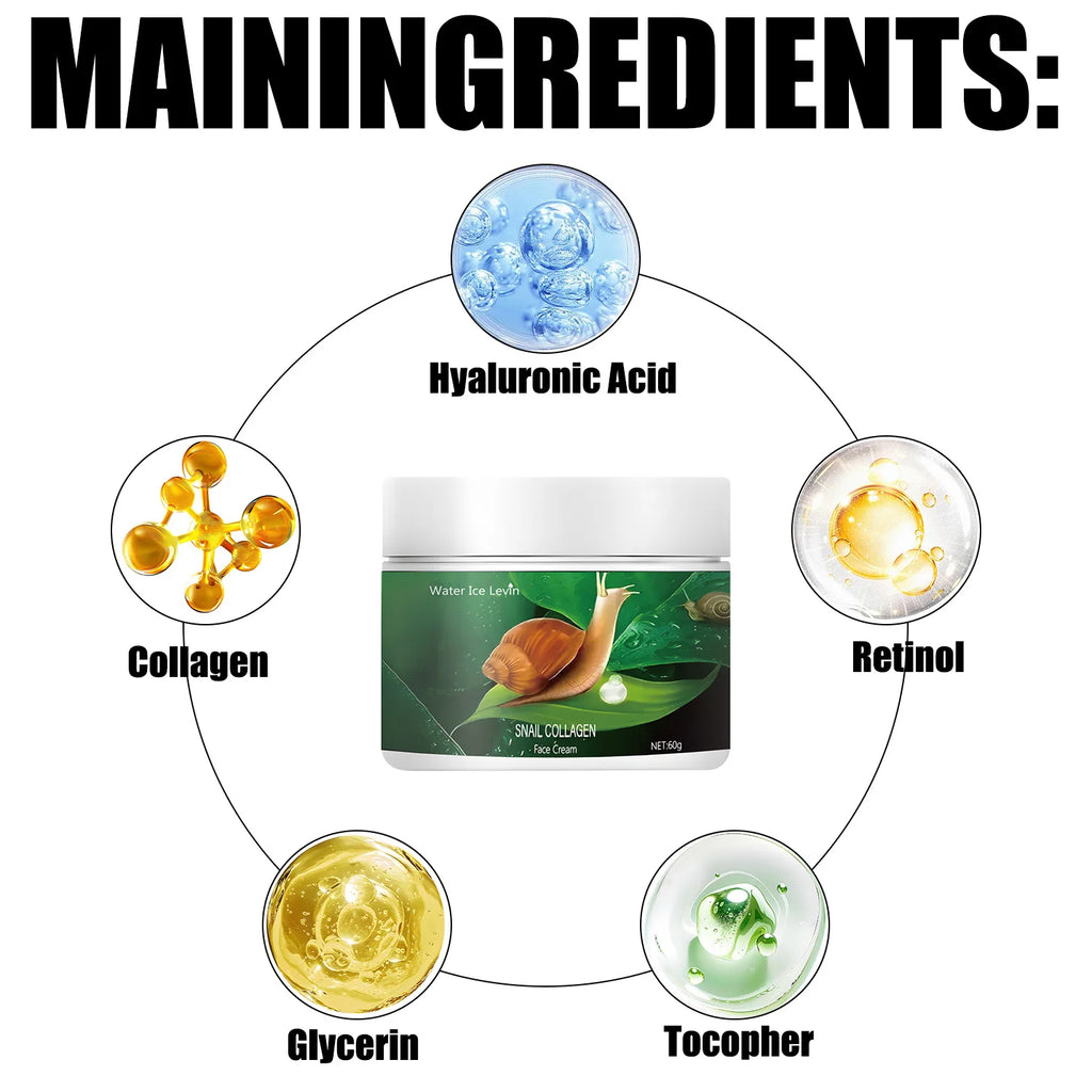 Snail anti-wrinkle cream firming up anti-aging fade fine lines moisturizing whitening repair skin care cosmetics Qme