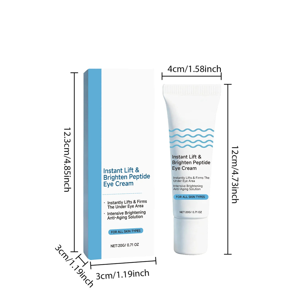 Instant Lift Brighten Peptide Eye Cream Anti Puffiness Dark Circles Anti-Aging Firming Moisturizing Delicate Smooth Eye SkinCare Qme