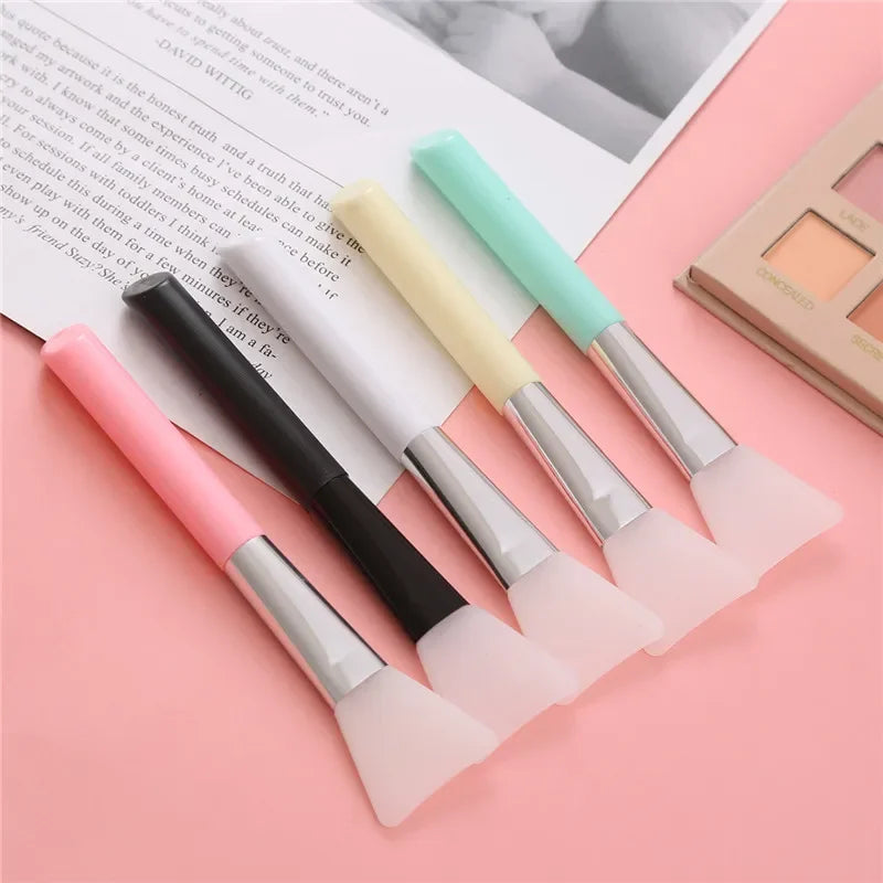 1/2/3/5-pack Silicone Facial Mask Brushes - Mild and Soft, Suitable for All Skin Types, Mud Film Brush DIY Adjusting Beauty Tool Qme