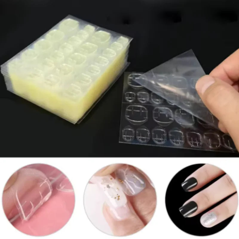 Stick Nail Jelly Double sided Adhesive Transparent Traceless Nail Glue Invisible Wear Nail Sheet Adhesive DIY Tools Qme