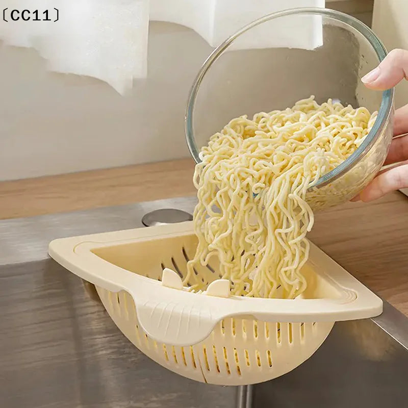 Drain Basket Sink Strainer Handle Food Slag Kitchen Supplies Trap Qme