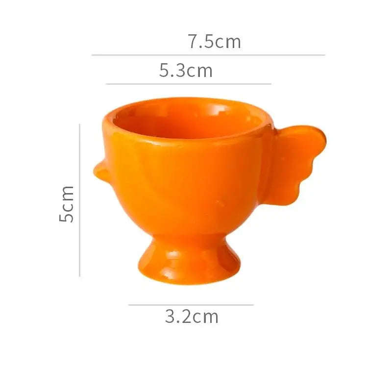 Heightened Base Solid Non-slip Handle Good Grip Makeup Sponge Holder Qme Orange