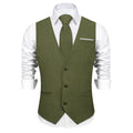 Men's Solid Formal Suit Vest – V-Neck Adjustable Back Belt Button Closure, for Weddings, Business and Casual Occasions Qme MJ-0617 M