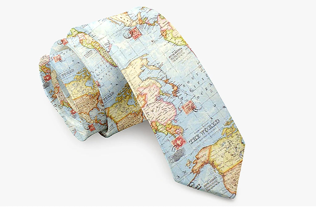 Funny Lightning Print Fashion Tie Boys Business Party Wide Polyester Qme