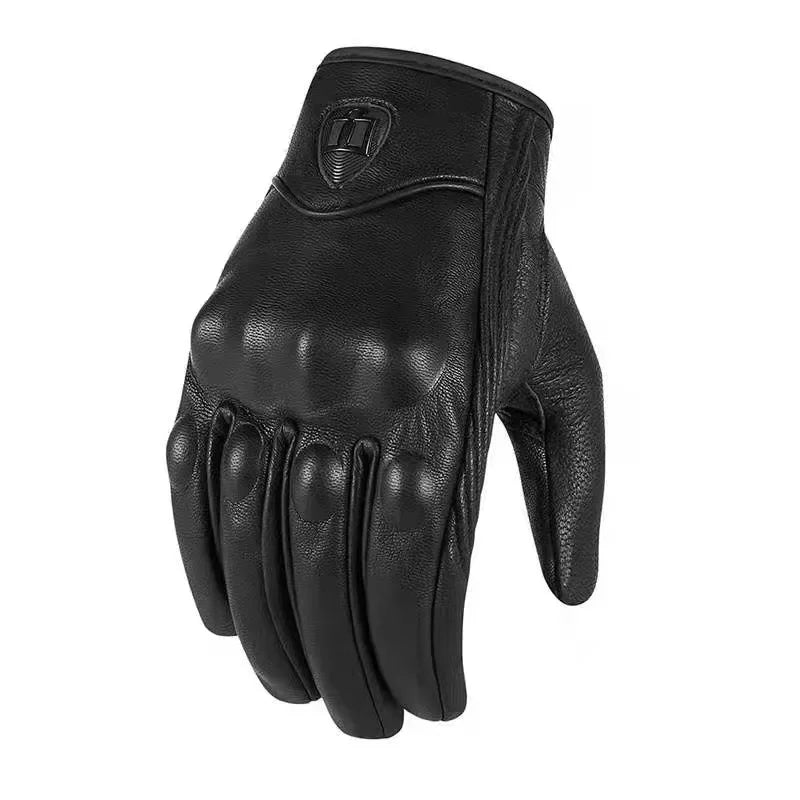 Retro Urban Classic Leather Gloves Men Motorcycle Guantes Moto Motorbike MTB Bike Riding 100% Genuine Cowhide Luvas Qme Nonporous S