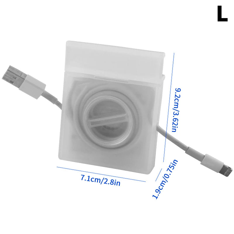 Retractable Phone Holder Charger Wire Storage Protector Portable Qme L Transparent