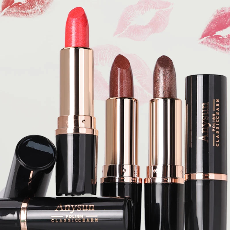 Waterproof Shiny Lipstick Long-lasting Retention Multiple Colors Qme