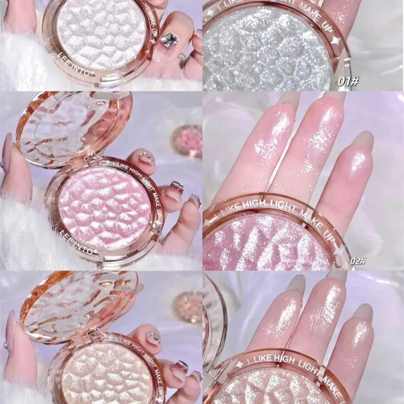 LEE INTO Highlighter Powder Pearlescent Finish Fine Shimmer Silky Qme