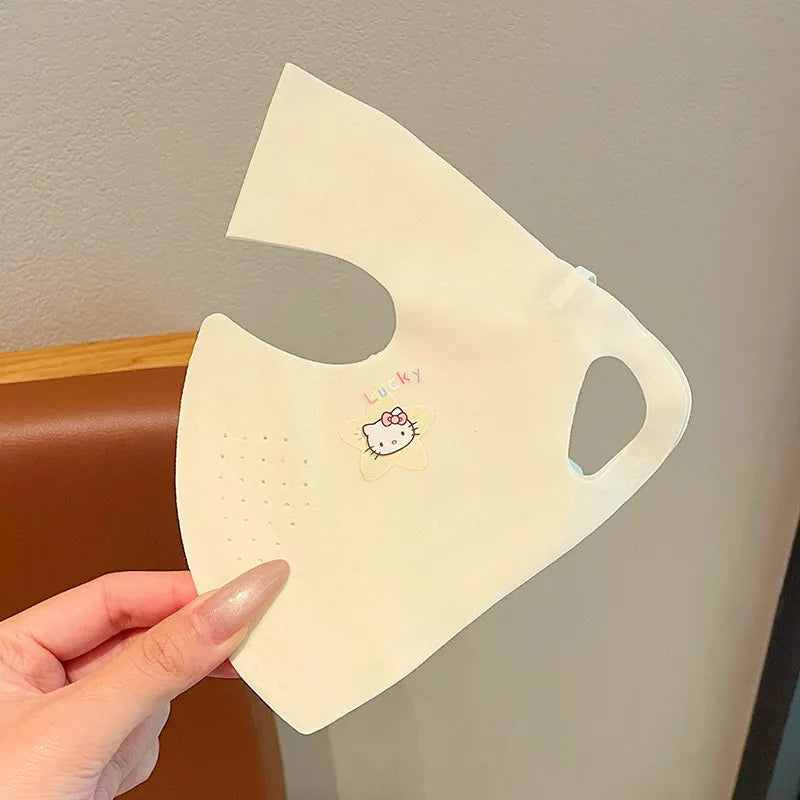 Kuromi Summer Sun Protection Face Mask New UV-Protective Full-Face Mask Breathable Cooling Silk Mask Qme 3