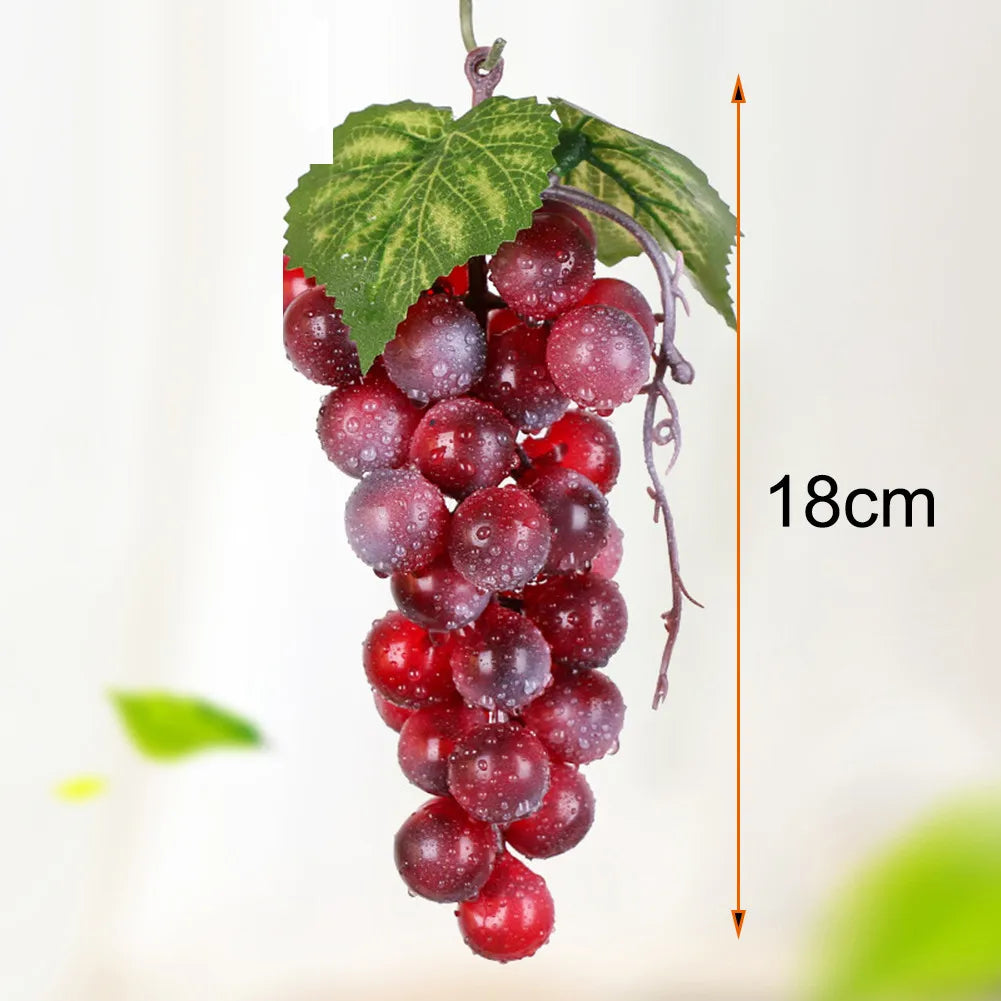 Artificial Grapes Cluster Matte Finish Fake Grapes Bunch 18pc Artificial Decorative Grape Ornaments Grape Wine Fruit Party Decor Qme 36 red grapes
