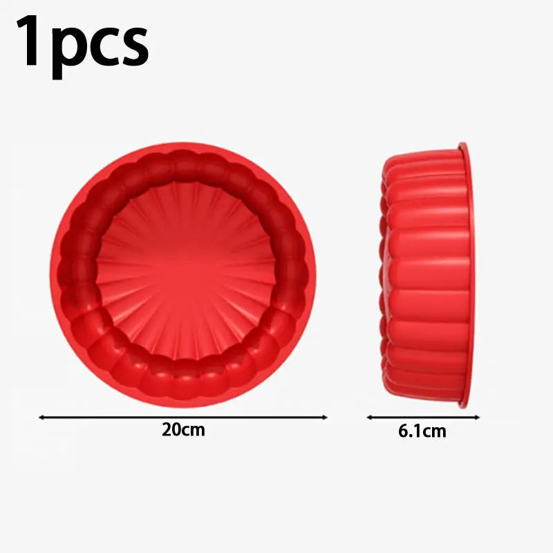 Charlotte Cake Pan Silicone Cheesecake Nonstick Round Baking Mold Qme B4
