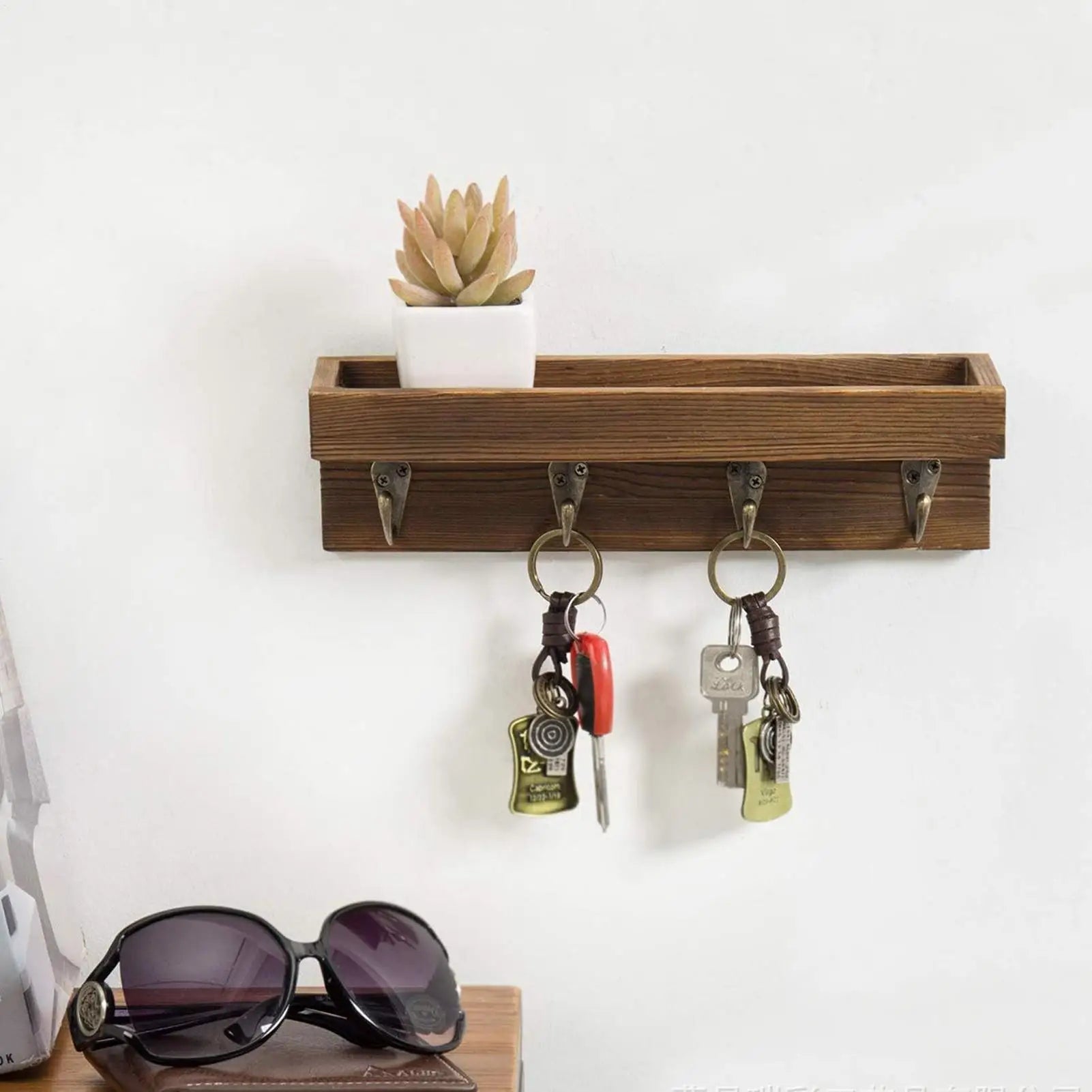 Shelves Room Wall Vintage Home Decor Storage Space Saving Mounted Qme