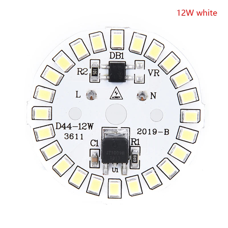 LED Bulb Patch Lamp SMD Plate Circular Module Light Source Qme 12w white