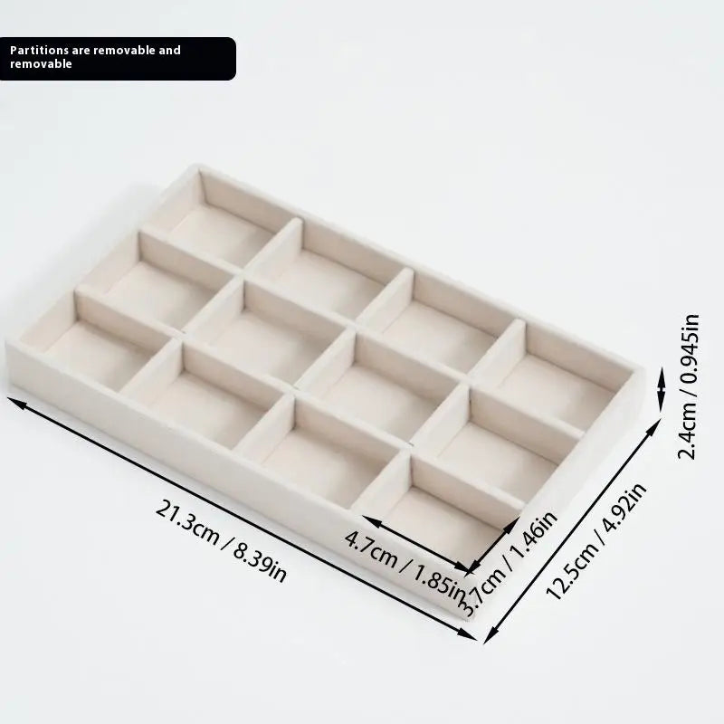 Velvet Jewelry Storage Box Earrings Necklace Ring Bracelet Jewelry Display Stand Jewelry Gold Tray Qme A20
