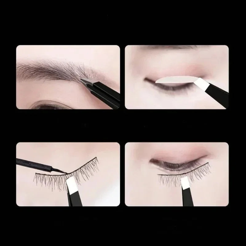 1/4pcs Professional Eyebrow Tweezers Makeup Tools Eyebrow Pinch Pliers Tweezer For Eyebrows Accessories Beauty Hair Clip Remover Qme