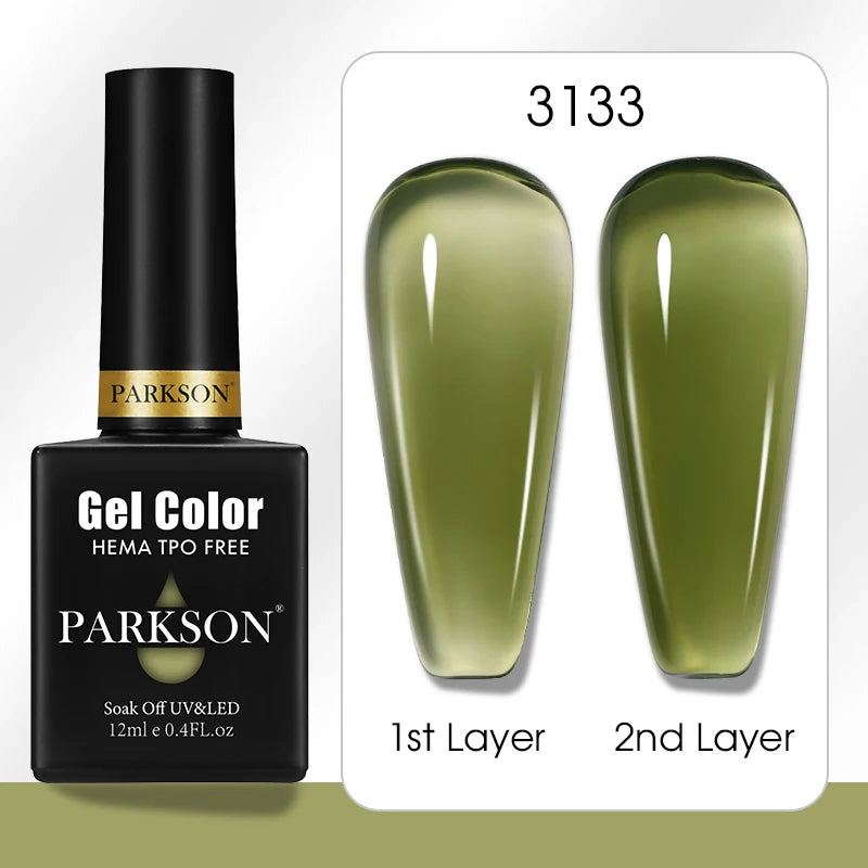 Parkson Colorful Nail Gel Polish Lacquer Soak Off UV LED Long Lasting Qme