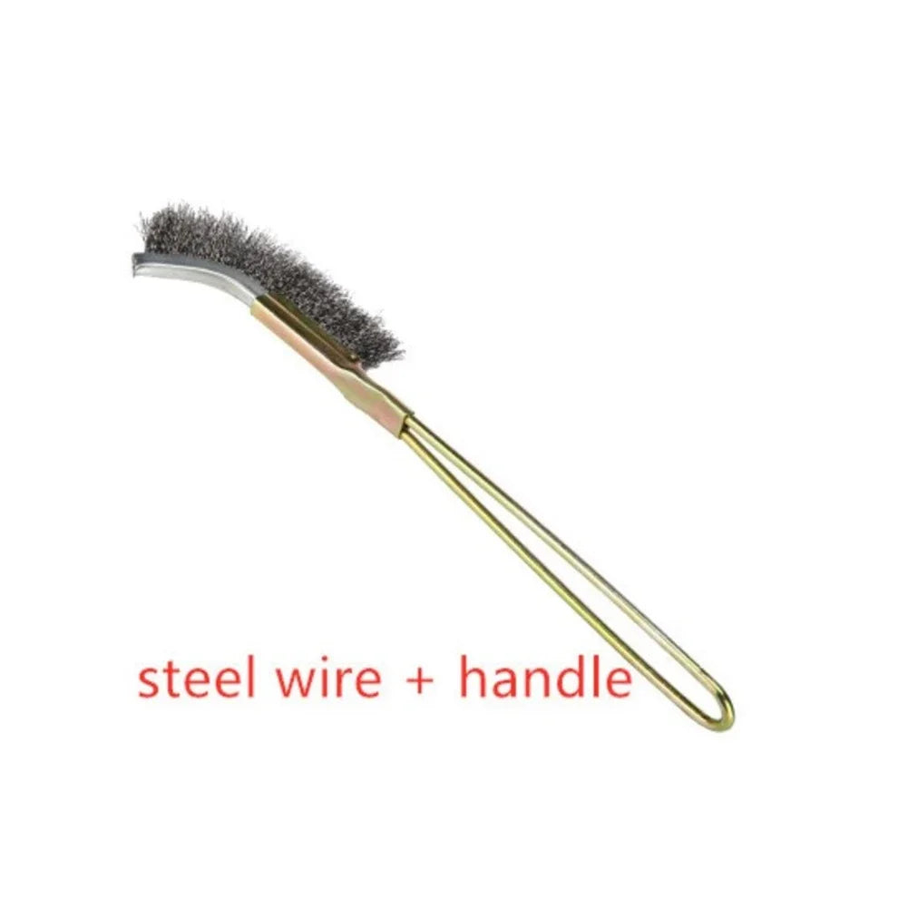 245mm Mini Steel/Brass/Nylon Brush Wire Brush For Cleaning Job Removal Paint Rust Dirt Home Workshop Hand Tool Qme steel wire