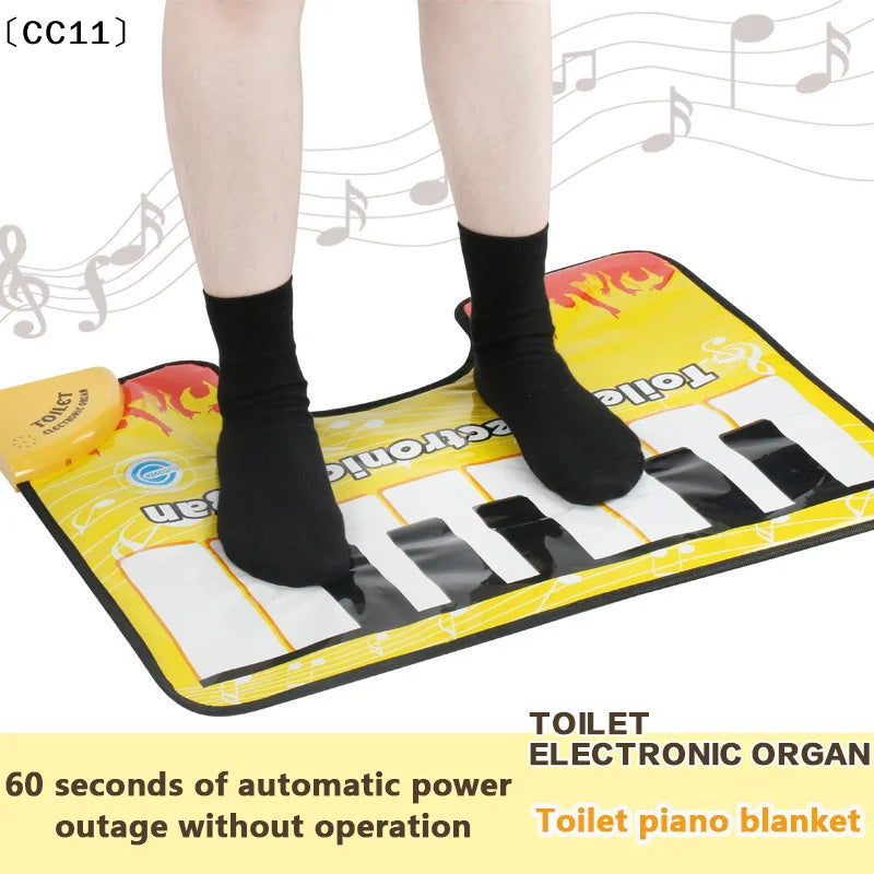 Toilet Piano Music Carpet Potty Sounding Rug Creative Bathroom Fun Qme