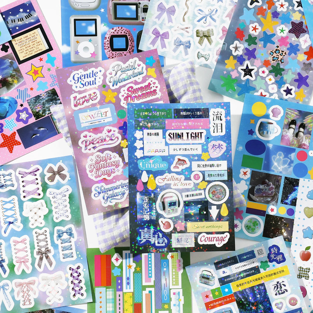 TIANZI 20 Pcs Universe Series Die cut Stickers book Cartoon Decorative handmade Scrapbooking Diary Japanese Stationery Supplies Qme