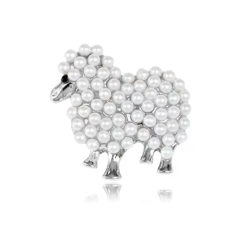 Luxury Animal Pearl Sheep Themed Brooches For Men And Women Jewelry Accessories Wedding Holiday And Party Gifts Qme