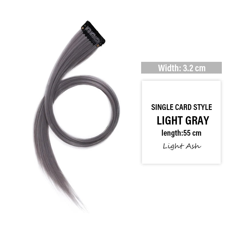 Colored Clip-in Hair Extensions High-temp Matte Fiber Seamless