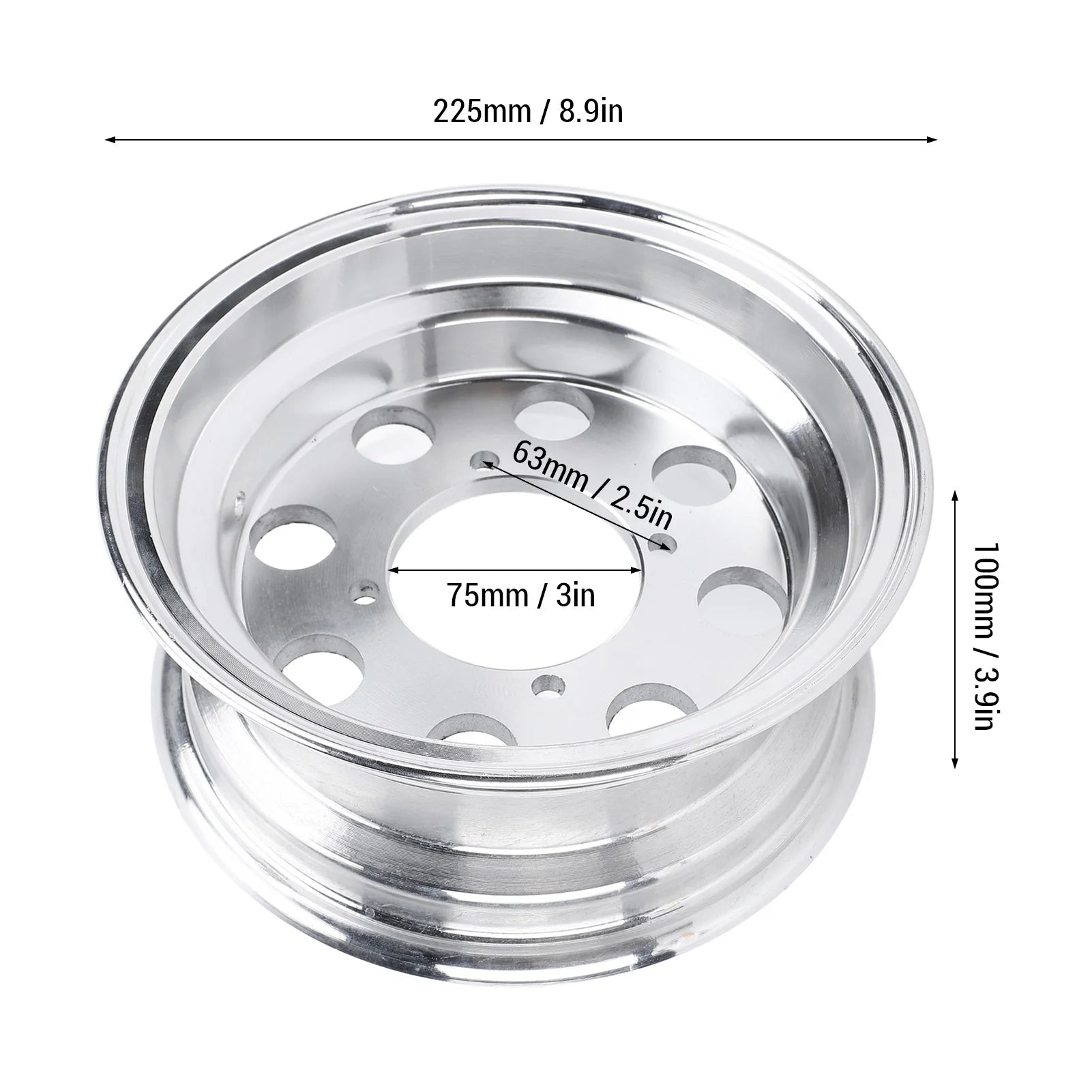8Inch Motorcycle Rear Wheel Rim Fine Polishing Aluminium Alloy Wheel Hub for Honda Monkey Z50 Z50R Z50J Bike Qme