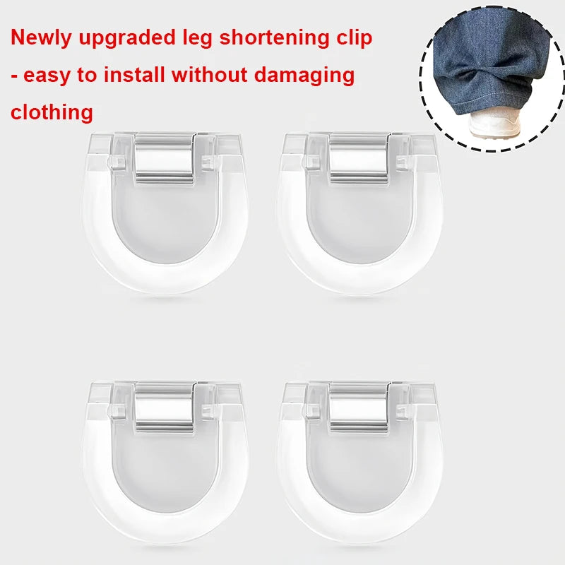 2/4/6/pcs Invisible Leg Shortening Clip, Non-Slip Pants Edge Clip, Used for Anti-Drag Pants Hem Fixing Device, Seam-Free Hidden Qme 4pcsUpgraded Version