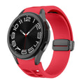 Magnetic Silicone Band for Samsung Galaxy Watch 6 Classic 43 47mm 4 42 46mm 5 Pro 45mm No Gaps Loop Strap for 4/5/6/7 40 44mm Qme RB Galaxy 6classic 43mm