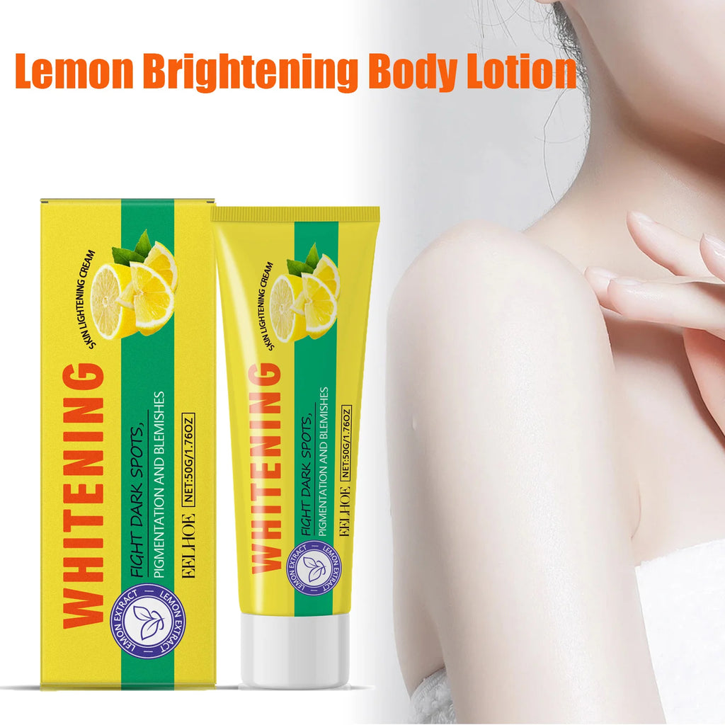Lemon Brightening Body Lotion Gently Moisturizes Dry Skin Even Skin Tone Whitening Nourishing Lightening Body Cream Qme
