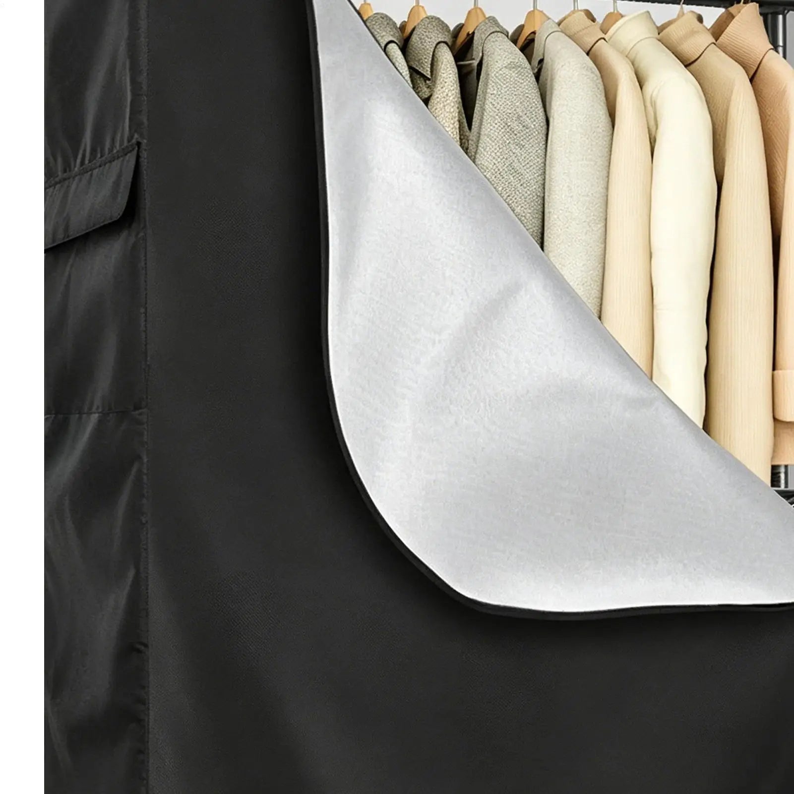 Clothes Rack Cover Only Oxford Waterproof Garment Wardrobe Wrap Qme
