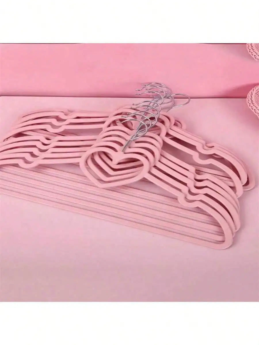 Heart-shaped Hangers 360 Degree Hooks Rotating Suitable Adult Jackets Qme