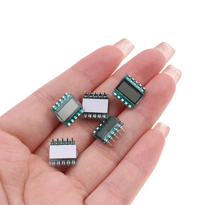 10PIN TN Positive 3-Digits Segment LCD Panel 3 0V Digital Tube Qme Green 5pcs