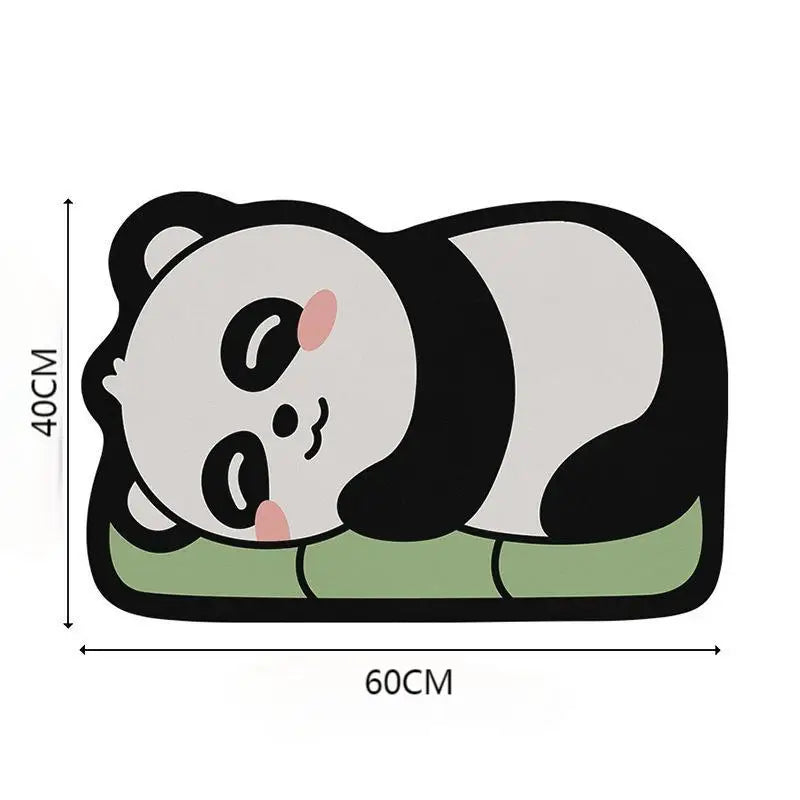 Home Clean Diatom Super Absorbent Bathroom Mat Cartoon Non-Slip Mud Toilet Pad Quick-Drying Bath Mat Floor Mat Qme