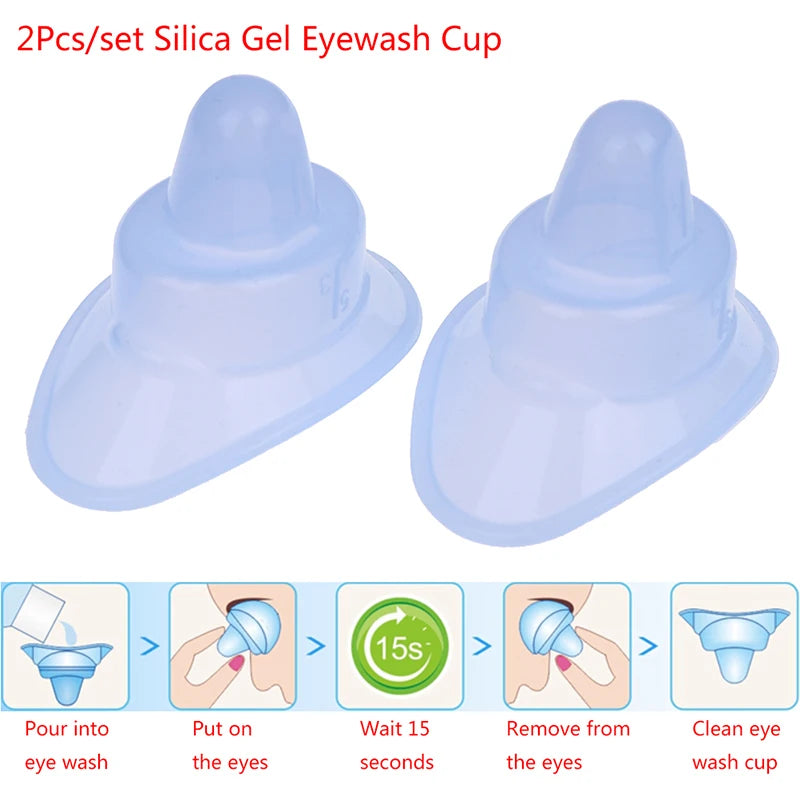 Soft Silicone Reusable Eye Wash Cup Eyewash Container Care Washing Qme onesize
