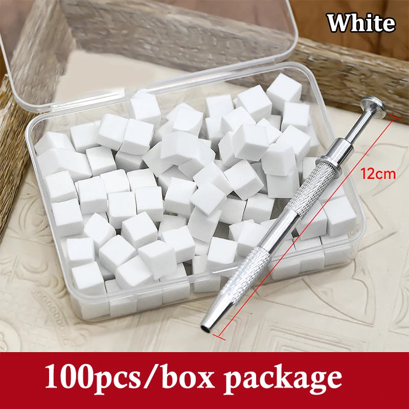 50 Square Nail Art Sponge Gradient Brushes Gel Polish Design Manicure Qme A7