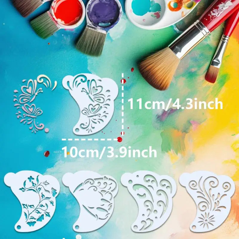Face Paint Stencils Professional Body Art Reusable Adults Kids Easily Qme