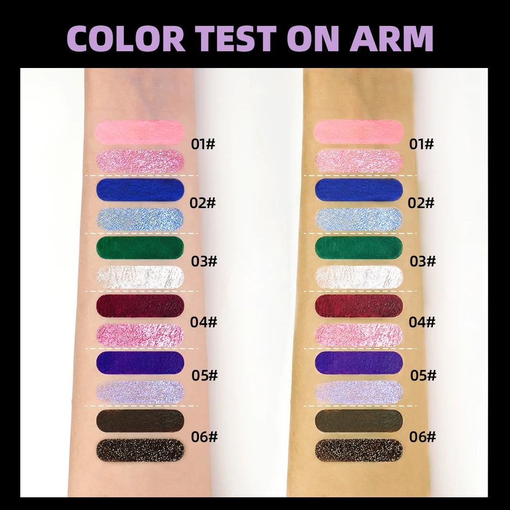 QIBEST Double Headed Diamond Glitter Mascara Long Lasting Colored Mascara Eyelashes Pink Blue Red Voluminous Waterproof Mascara Qme