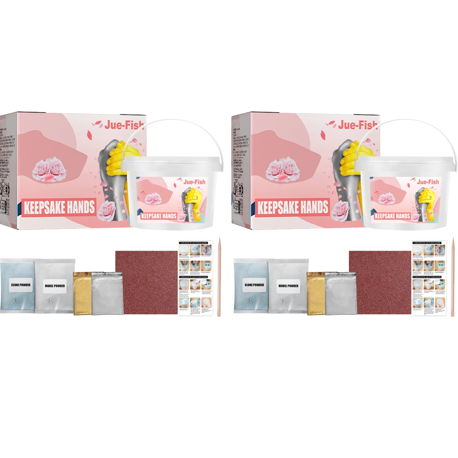 Hand Model DIY Clone Powder Enhancing Emotions Promoting Communication Anniversary Gift Festival Commemoration 3D Hand Model Set Qme 2set Boxed