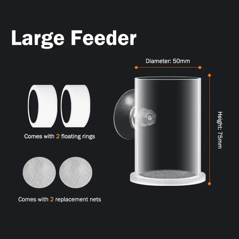 Food Feeder Fish Tank Aquarium Accessories Transparent Arcylic Qme Large