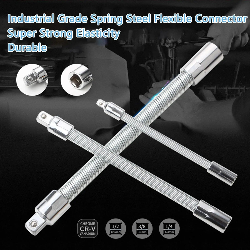 Flexible Ratchet Extension 3 Pieces Long Reach Bendable Bar Flexible Electric Wrench Connecting Rod For Home Garage Workshop Qme