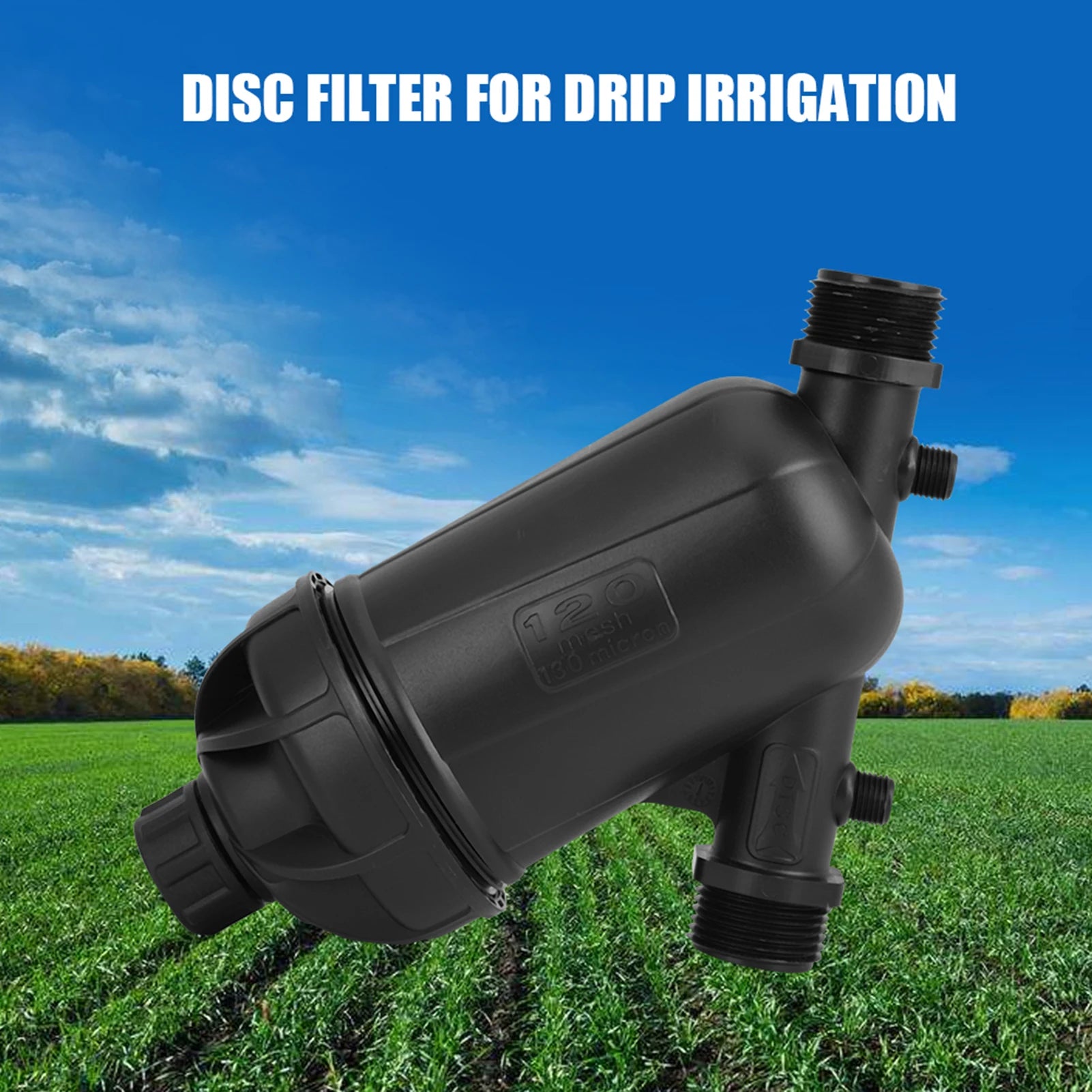 Drip Irrigation Disc Filter 120 Mesh 130 Micron Inline Water Filter for Garden Agriculture Lawn Watering System Qme