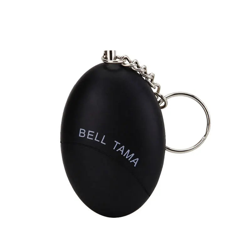 2PCS Personal Alarm Keychain for Women Portable High Decibel Safety Device Anti-Lost Qme Black