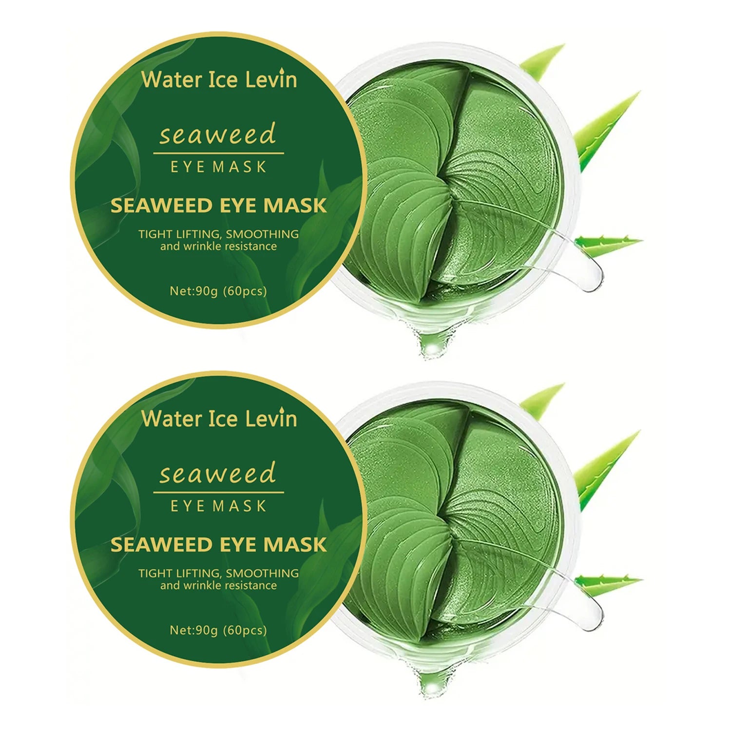 60pcs seaweed hyaluronic acid eye mask to remove dark circles collagen eye patch facial care products Qme 2pcs